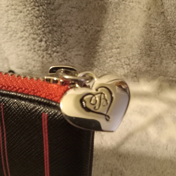 Brighton Black Leather Holiday Wrislet With Red And White Accents EUC - Picture 4 of 8